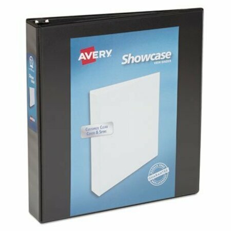 AVERY DENNISON Avery, SHOWCASE ECONOMY VIEW BINDER WITH ROUND RINGS, 3 RINGS, 1.5in CAPACITY, 11 X 8.5, BLACK 19650